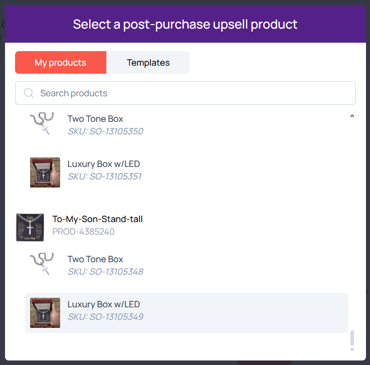 Select a post purchase.png